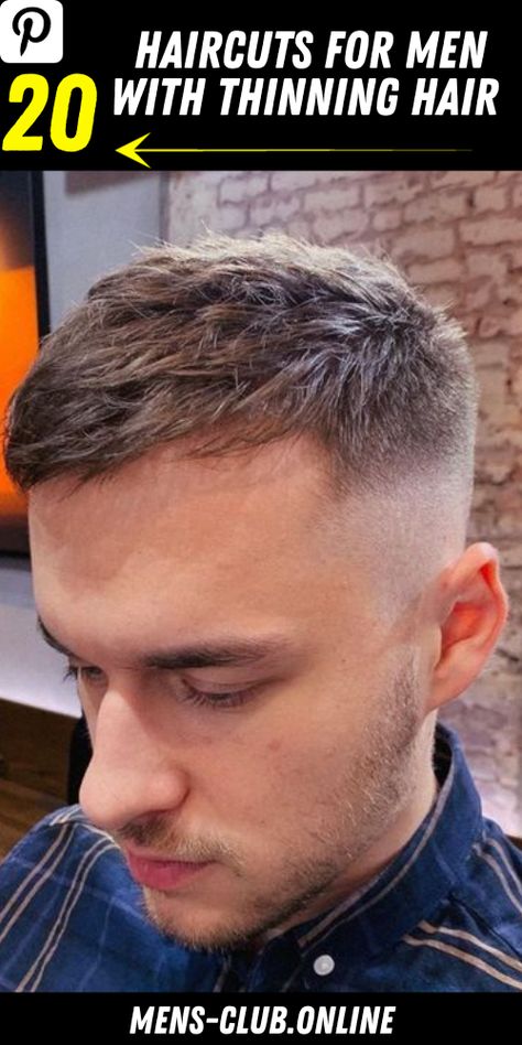 Top 20 Trendy Haircuts for Men with Thinning Hair in 2023 - mens-club.online Men’s Receding Hairline Haircuts, Thinning Haircut Men, Mens Thinning Hairstyles Short, Men’s Short Haircuts For Thinning Hair, Men Receding Hairline Hairstyles, Men’s Short Hairstyles Receding Hairline, Hair Cuts For Thinning Hair 2023, Hairstyle For Receding Hairline Mens, Men’s Haircut Receding Hairline