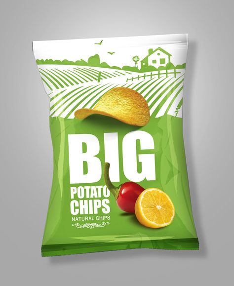 Big Chips Packaging on Behance Potato Chips Packaging, Cereals Packaging Design, Best Packaging Design, Chips Packaging, Cereal Packaging, Beautiful Packaging Design, Brand Packaging Design, Chip Packaging, Packaging Snack