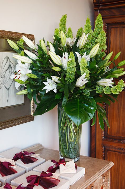 Bells Of Ireland, Church Wedding Flowers, Hotel Flowers, Tropical Flower Arrangements, White Flower Arrangements, Large Floral Arrangements, Altar Flowers, Large Flower Arrangements, Corporate Flowers