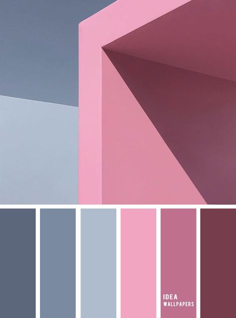 Pink Color Combinations, Pink And Grey Wallpaper, Bedroom Dark, Pink Color Combination, Grey Palette, Green Peacock, Pink Color Schemes, Color Schemes Colour Palettes, Pink Palette