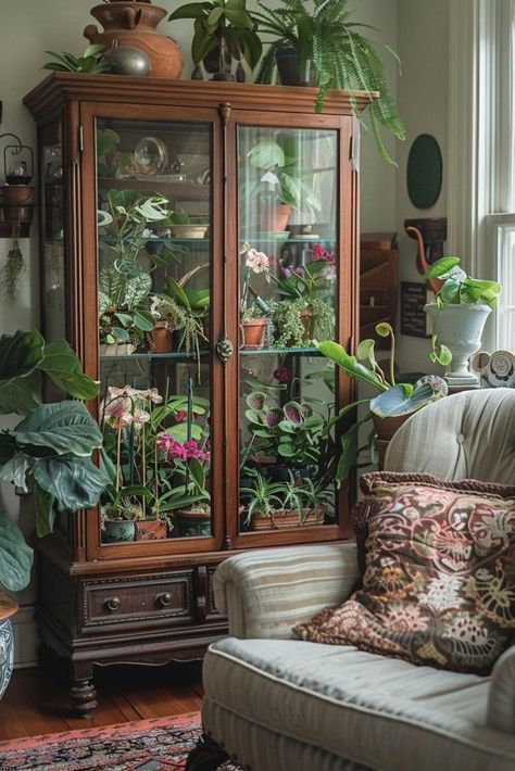 Indoor Gardening Ideas, Soft Autumn Color Palette, Autumn Color Palette, Indoor Greenhouse, Green Kitchen Cabinets, Indoor Gardens, Soft Autumn, House Plants Decor, Indoor Gardening