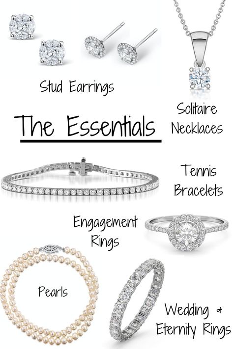 Classic Jewelry Essentials Silver, Jewelry Capsule Collection, Capsule Jewelry Collection, Essential Jewelry Pieces, Basic Jewelry Essentials, How To Wear Jewelry, Timeless Jewelry Pieces, Jewelry Etiquette, Classic Jewelry Essentials