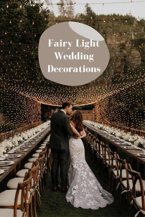 Wedding Arch Twinkle Lights, Fairy Lights Wedding Decorations, Light Wedding Decor, String Light Wedding, Fairy Lights Diy, Farmhouse Wedding Decor, Fairytale Wedding Theme, Diy Wedding Arch, Fairy Lights Wedding