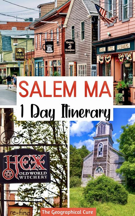 Pinterest pin for things to do in Salem Planning A Trip To Salem Ma, Salem Day Trip, Salem Trip Bucket Lists, A Day In Salem Ma, Halloween In Salem Massachusetts, Top Things To Do In Salem Ma, Things To Do In Salem Ma, Must See In Salem Ma, Half Day In Salem Ma