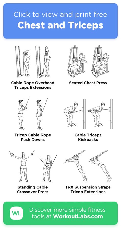 Chest And Tricep Warmup, Chest And Triceps Workout, Workoutlabs Fit, Chest And Back Workout, Workout Chest, Boxing Training Workout, Weekly Workouts, Workout Program Gym, Cable Workout