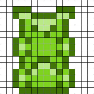 Perler Gummy Bear, Candy Perler Bead Patterns, Pixel Art Gummy Bear, Gummy Bear Perler Beads, Kandi Patterns Templates, Kandi Perler, Bead Templates, Bead Animals, Kandi Cuffs