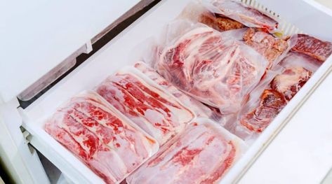 How to Store Meat – Safely, at What Temps, and How Long Meat Freezer, Kitchen Extras, Freezing Meat, Meat Recipes For Dinner, Meat Shop, Food Substitutions, Meat Snacks, Frozen Meat, Meat Dinners