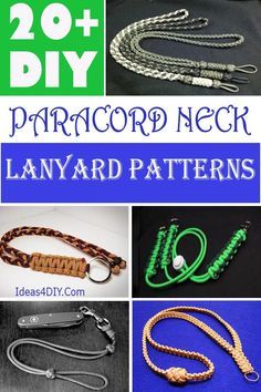 Learn How to Make DIY Paracord Neck Lanyard Patterns & Ideas with step-by-step Instructions! #ParcordProjects #ParacordNeckLanyard #DIYParacordNeckLanyard Parachute Cord Lanyard Diy, Para Cord Lanyard Diy, Lanyard Design Ideas Diy, Parachute Cord Crafts Tutorials, Paracord Lanyard Tutorial, Paracord Necklace Diy, Paracord Lanyard Diy Tutorials, Paracord Tutorial Step By Step, 550 Paracord Projects