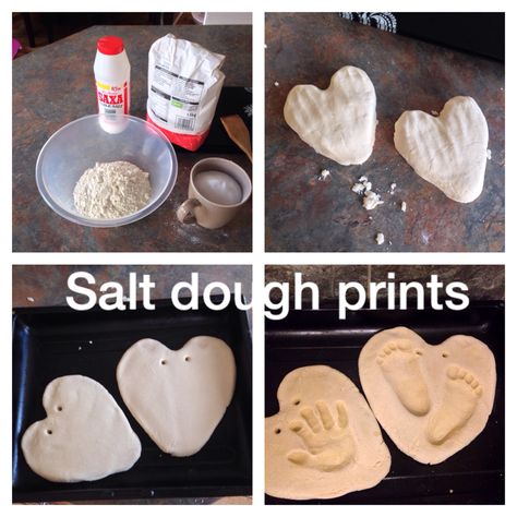 Clay Handprint, Baby Christmas Crafts, Baby Crafts Diy, 70s Interior, Homemade Clay, Daycare Activities, Handmade Paper Crafts, Handprint Crafts, Salt Dough