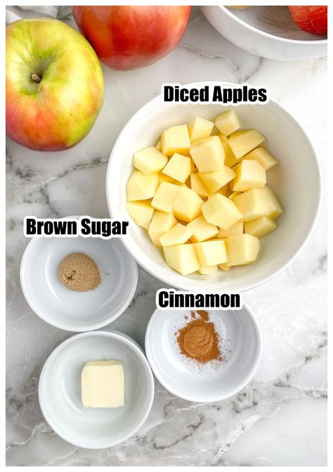 These easy cinnamon microwave apples can be made in about 5 minutes from start to finish. Microwave Fried Apples, Healthy Apple Pie Filling, Apple Cinnamon Bites, Microwave Baked Apples, Microwave Apples, Apple Cinnamon Recipes, Easy Microwave Recipes, Apple Brown Sugar, Cinnamon Sugar Apples