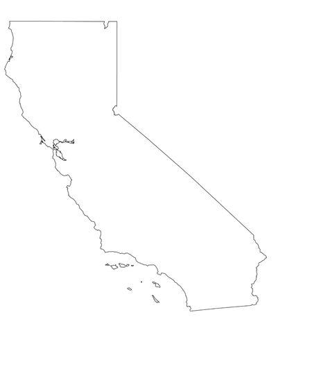 California Blank Outline Map | Large Printable and Standard Map | WhatsAnswer California Outline, Map Of California, Tennessee Map, Seaworld San Diego, Mount Whitney, Global Map, Map Template, Satellite Maps, Map Outline