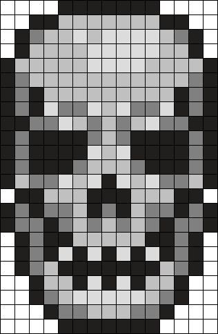 4x4 Pixel Art, Perler Bead Skull Patterns, Green Perler Bead Pattern, Grunge Perler Bead Patterns, Skull Perler Bead Patterns, Gothic Perler Bead Patterns, Skeleton Pixel Art, Cool Perler Bead Ideas, Skull Bead Pattern