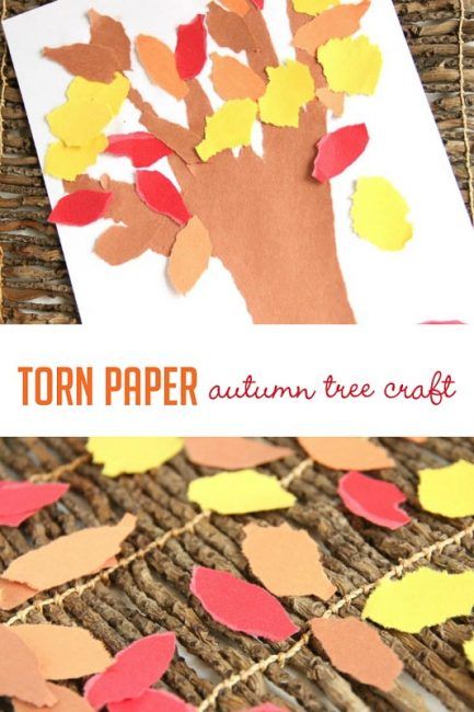 Tearing paper to work on fine motor skills while making a simple fall tree… Autumn Tree Craft, Tearing Paper, Fall Preschool Activities, Fall Tree, Autumn Activities For Kids, Fall Preschool, Tree Craft, Autumn Tree, Fall Crafts For Kids