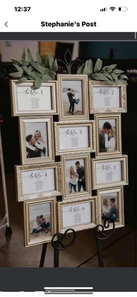 Picture Frame Table Numbers Wedding, Framed Table Numbers Wedding, Wedding Table Assignments, Seating Chart Wedding Diy, Framed Table Numbers, Wedding Table Seating Chart, Picture Frame Table, Wedding Guest Table, Picture Table