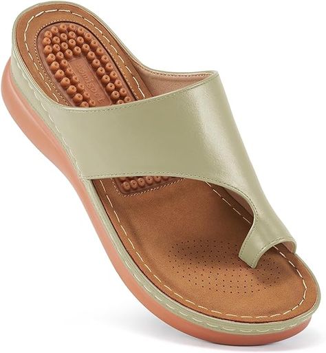 Limited time deal $32.77 (13% Off)(List price: $37.77) Aomigoct Sandals for Women Wedge Shoes: Comfortable Orthopedic Sandals Womens Dressy Summer Flip Flops Casual Walking Women Wedge Shoes, Orthopedic Flip Flops, Comfortable Walking Sandals, Orthopedic Sandals, Summer Flip Flops, Walking Sandals, Shoes Comfortable, Womens Wedges, Sandals For Women