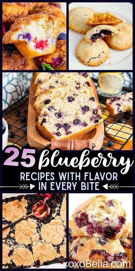 Best blueberry recipe ideas Fruit Parfait, Fresh Fruit Recipes, Fruit Dessert Recipes, Blueberry Recipes, Best Food Ever, Recipe Roundup, Best Fruits, Homemade Treats, Yummy Sweets