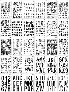 30 Pieces Letter Stencils for Painting 4 x 7 Inch Alphabet Journal Stencils Reusable Plastic Letter and Numbers Stencils Font Templates for Journal Notebook, Diary, Scrapbook Decor Supplies Alphabet Journal, Journal Stencils, Lettering Styles Alphabet, Stencil Font, Stencils For Painting, Plastic Letters, Number Stencils, Alphabet Stencils, For Journal