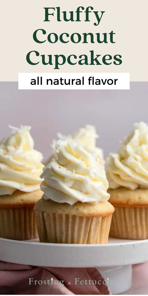 Coconut Cupcakes With Filling, Coconut Cupcake Recipes, Coconut Cupcake, Infused Cupcakes, Chocolate Chip Cupcakes, Coconut Extract, Famous Desserts, Easy Cupcake Recipes, Cupcakes Recipes