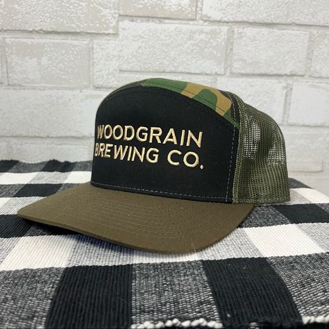 Reposhing This Item I Purchased From @Lemondropcloth. Love It But Unfortunately It Did Not Fit My Huge Head. Questions? Leave A Comment Below! Brewery Merch, Streetwear Hats, Beer Festival, Brewing Company, Green Brown, Green And Brown, Wood Grain, Love It, Camo