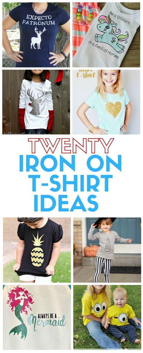 20 T-Shirt ideas using Heat Transfer Vinyl Diy Heat Transfer Vinyl, Heat Transfer Vinyl Shirts, Htv Shirts, Vinyl Fashion, Diy Tumblr, T Shirt Ideas, Tutorial Ideas, Diy Craft Tutorials, Fashion Tutorial