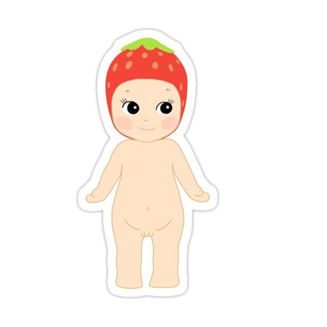 Decorate laptops, Hydro Flasks, cars and more with removable kiss-cut, vinyl decal stickers. Glossy, matte, and transparent options in various sizes. Super durable and water-resistant. Sonny Angel, a little angel boy wearing a strawberry hat. Sonny Angel Png Transparent, Sony Angel Drawing, Sonny Angel Sticker, Sonny Angel Drawing, Strawberry Sonny Angel, Strawberry Stickers, Sony Angels, Sony Angel, Strawberry Hat