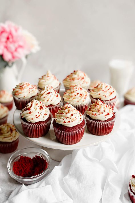 The Best Red Velvet Cupcakes Best Red Velvet Cupcakes, Red Velvet Muffins, The Best Cream Cheese Frosting, Best Cream Cheese Frosting, Red Velvet Cupcakes Recipe, Red Velvet Flavor, Cupcakes Red Velvet, Red Cupcakes, Fun Baking