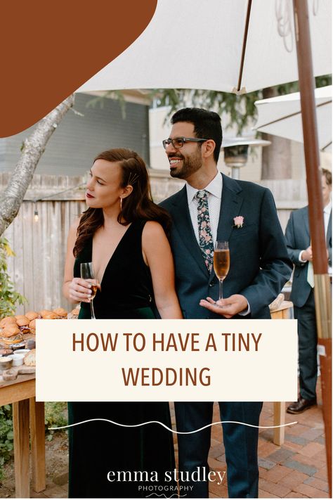 How to have a tiny wedding - Emma Studley Photography Casual Small Wedding, Family Only Wedding Ceremony, Small Family Wedding Ideas, Small Chapel Wedding Decorations, Backyard Wedding Pictures, Blended Family Wedding Ideas, Small Backyard Wedding Ceremony, Small Intimate Wedding Ceremony, Micro Wedding Reception