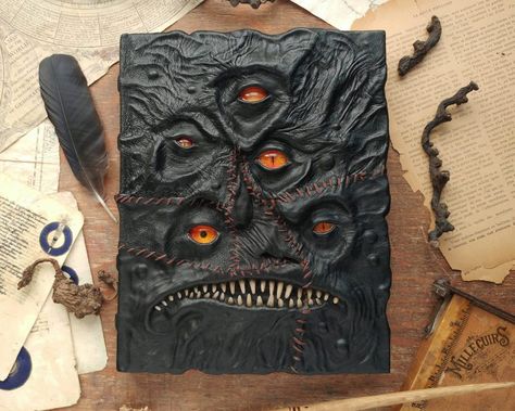 Monster Book, Monster Book Of Monsters, Halloween Books, Magic Book, Handmade Books, Book Binding, Altered Books, Spell Book, Cthulhu