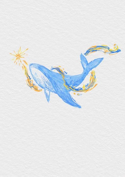 Sky Whale Tattoo, How To Draw Whale, How To Draw A Whale, Stingray Doodle, Drawing A Whale, Whale Anime, Paus Art, Cute Whale Drawing, Whales Drawing