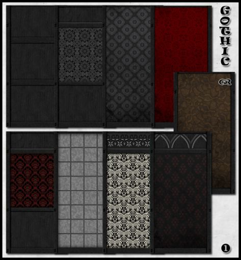 Gothic_Set1 Sims 4 Gothic Wallpaper, Sims 4 Cc Build Mode Gothic, Sims 4 Goth Bathroom, Sims 4 Goth Wallpaper, Sims 4 Maxis Match Cc Furniture Goth, Sims 4 Cc Goth Wallpaper, Gothic Sims 4 Cc Furniture, Sims 4 Cc Vampire Furniture, Sims 4 Cc Gothic Furniture