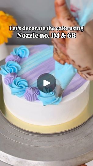 168K views · 8.7K reactions | Isn’t this a lovely colour combination💙💜 Which colour combination should I try next? Let me know in the comments section🤩  Save and share for later🩷💜 . For more tutorials follow @the.cocoa.bites  . [cake, cake tutorials, cake reels, trending, cake decoration, cake design, whip cream cake, blue cake, purple cake, home baker, bakers of Instagram] | Shloka Amogh |Cakes & Desserts | Sush & Yohan · Zaroor x Tere Bina (Sush & Yohan Mashup) Whip Cream Cake, Cake Reels, Wedding Cake Tutorial, Tere Bina, Cake Purple, Whipped Cream Cakes, Purple Cake, Tiny Cakes, Cake Piping