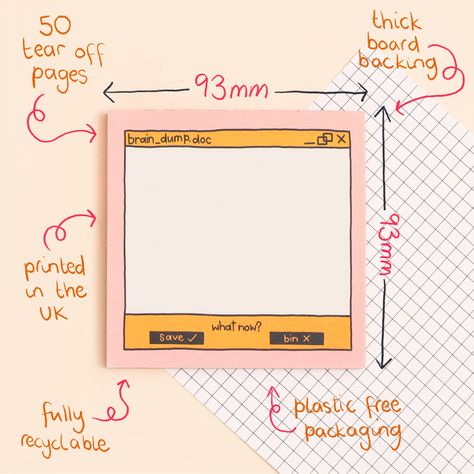 Memo Pad Packaging Idea, Journal Boxes Ideas, To Do List Illustration, Diy Note Pad, Alley Ideas, Brain Dumping, Stationary Packaging, Typography Rules, Notepad Design