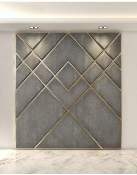 Diamond Feature Wall, Removable Accent Wall, 3d Accent Wall Diy, Geometric Wall Paneling, Office Feature Wall Ideas, Grey Accent Walls, Accent Wall With Wood Design, Geometric Wall Paint Patterns, Modern Wood Accent Wall