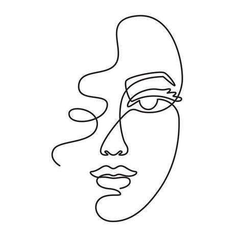 Sketch Woman, Line Face, Woman Face, Line Drawing, Sketch