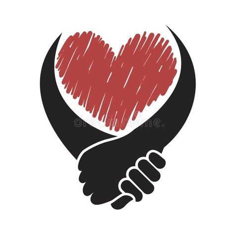 Solidarity heart symbol. Creative design of Solidarity heart symbol royalty free illustration Respect Symbol, Solidarity Art, Solidarity Illustration, Creative Symbol, Life Coach Logo, Logo Design Women, Images Emoji, Black Lives Matter Art, Logo Illustration Design