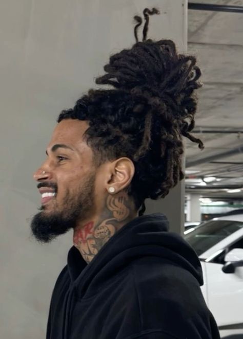 Guy Loc Styles, Male Locs Styles, Freeform Locs Men, Brown Locs Men, Light Skin Men With Dreads, Dreadlocks Styles Men, Curly Locs Men, Men’s Locs, Guys With Locs