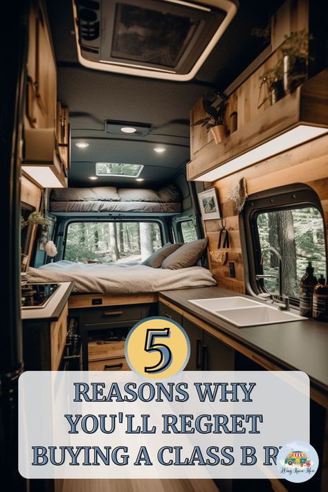 Thinking of buying a Class B RV? 🚐✨ Before you make the leap, discover the 5 reasons that might make you think twice! From cramped spaces to hidden costs, we're uncovering what no one tells you about the compact RV life. Will these insights change your mind? Let us know in the comments! Click to learn more and make an informed decision. #rvingknowhow #ClassBRV #RVlife #RVbuyingtips #travelhacks C Class Rv Interiors, B Class Rv, Class C Rv Remodel, Rv Interior Design, Rv Mods, Class B Rv, Class A Rv, Class C Motorhomes, Class C Rv