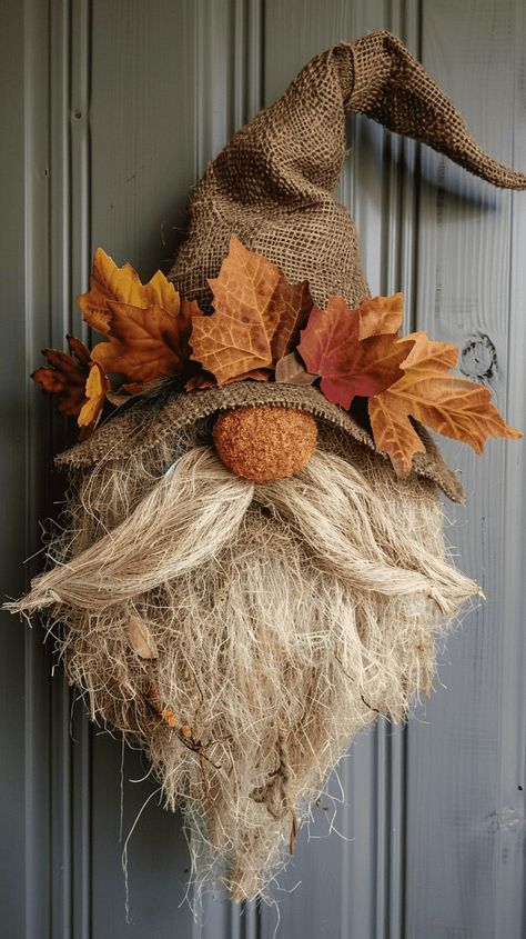 12 DIY Fall Decoration Ideas For Your Home Burlap Gnome Diy, Fall Decor With Gourds, Autumn Branches Decor, Bales Of Hay Fall Decor, Fall Handmade Decor, Diy Fall Ornaments, Diy Turkey Decor, Primitive Fall Crafts Country Decor, Fall Milk Can Decor