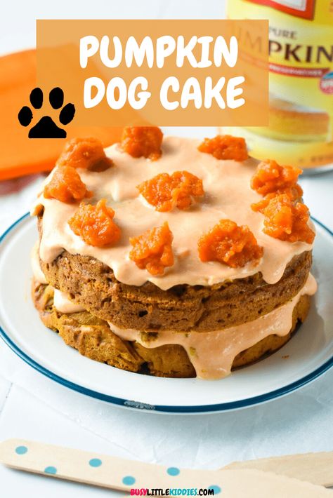 Dog Safe Cake Recipe Pumpkin, Pumpkin Puree Dog Recipes, Dog Pumpkin Birthday Cake, Dog Cake Homemade Easy, Easy Pup Cake Recipe, Dog Cake Peanut Butter, Cake Mix For Dogs, Homemade Birthday Cake For Dogs, Birthday Cake For Puppies