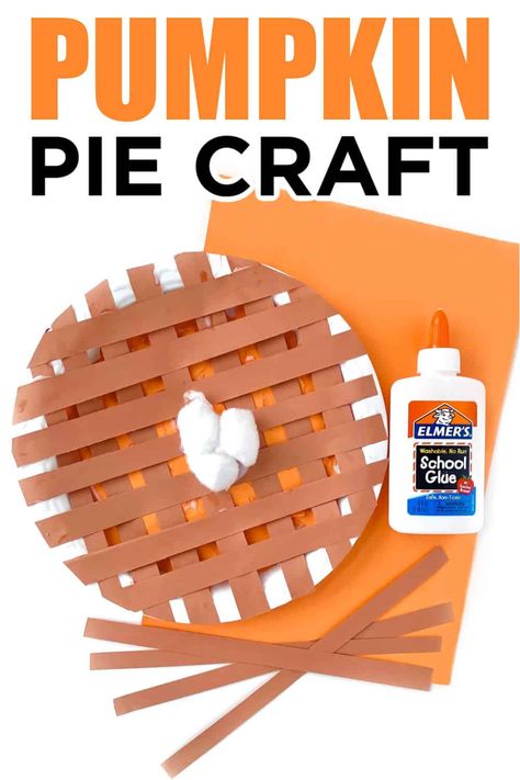 Pumpkin Pie Craft, Paper Plate Pumpkin, Pie Craft, Pumpkin Lessons, Library Programming, Pies Art, November Crafts, Pie Slice, Quick And Easy Crafts