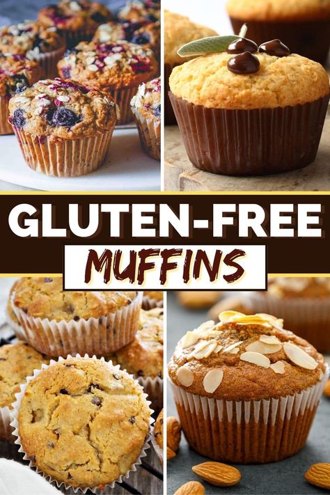 Start your day off with these delicious gluten-free muffins for a change! From blueberry to lemon poppy seed to cranberry, these healthy muffins are all you'll need to get going. Gluten Free Poppy Seed Muffins, Gluten Free Date Muffins Recipes, Gluten Free Muffins Recipes, Gluten Free Bread Recipe Easy, Gf Muffins, Almond Butter Recipes, Cinnamon Roll Muffins, Peanut Butter Muffins, Gluten Free Cornbread