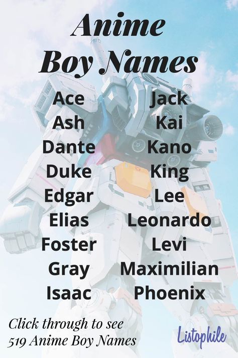 519 Anime Boy Names, including cool and cute anime baby boy names, and Japanese character names from Anime and Manga. Click through to see more Anime Boy Names. Anime Name Boy, Name Anime Boy, Japanese Boy Names And Meanings, Gaming Names Ideas, Japan Names Boys, Korean Names Boys List, Asian Boy Names, Japanese Anime Names, Anime Name Generator