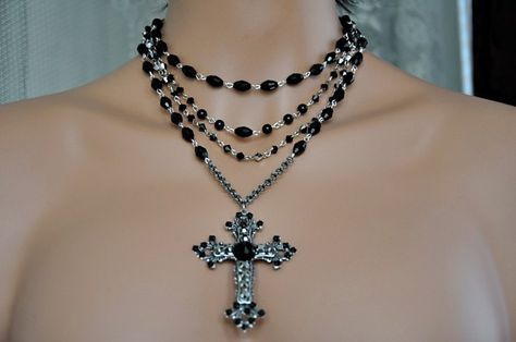 Victorian Cross Necklace, Gothic Accessories Jewellery, Grunge Accessories, European Jewelry, Edgy Jewelry, Alternative Jewelry, Medieval Style, Goth Jewelry, Dope Jewelry