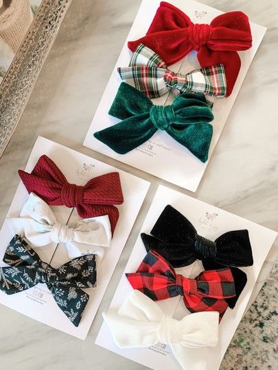 Christmas Hair Bow Ideas, Christmas Bows For Hair, Diy Christmas Hair Bows, Christmas Accessories Hair, Christmas Hair Bows Diy, Kids Holidays, Christmas Headband Baby, Christmas Toddler, Holiday Kids