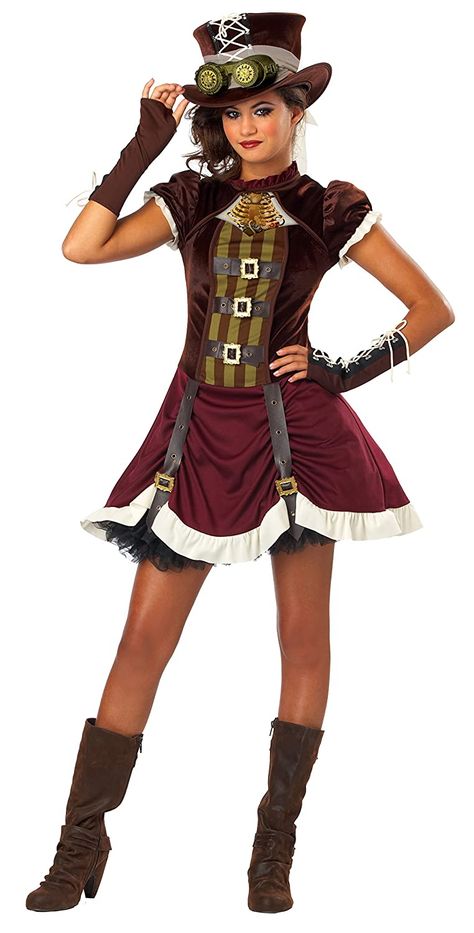 Steampunk Child and Teen Costumes Futuristic Steampunk, Teen Costumes, Steampunk Halloween Costumes, Steampunk Costumes, Steampunk Halloween, California Costumes, Steampunk Dress, Vintage Halloween Costume, Costumes For Teens