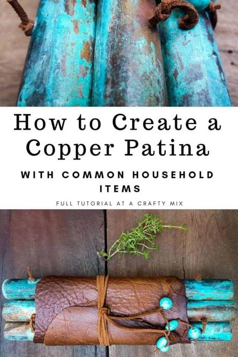 How To Patina Copper, Leather Trivet, Patina Diy, Trivets Diy, Patina Paint, Patina Metal, Patina Copper, Copper Decor, Copper Diy