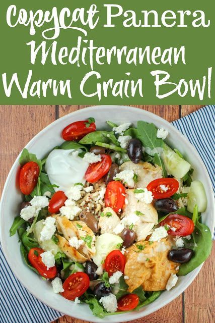 Warm Grain Bowl, Grain Bowl Recipe, Mediterranean Bowls, Copycat Panera, Healthy Bowls Recipes, Grain Bowls, Healthy Bowls, Grain Bowl, Baked Chicken Breast