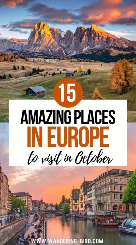 15 Amazing Places in Europe to Visit in October.#europetravel,#destinations Europe October Travel, Where To Travel In October, Best Places To Travel In October, Best Places To Visit In October, Europe In Fall, Europe In October, Europe Travel Ideas, Fall In Europe, Autumn In Europe