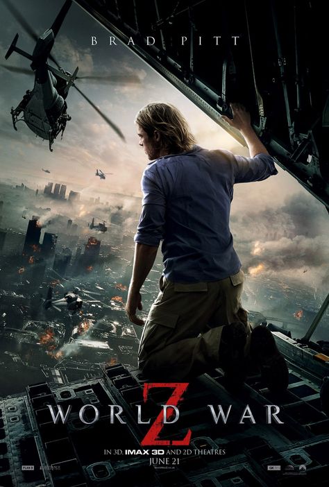 World War Z - Brad Pitt, Matthew Fox, Mireille Enos & David Morse (2013) Mireille Enos, I Am Legend, Matthew Fox, Zombie Movies, Best Horror Movies, Worst Movies, Horror Movie Posters, Best Horrors, United Nations