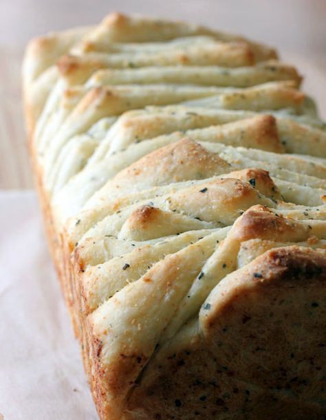 Garlic and Herb Pull Apart Bread Recipe Herb Pull Apart Bread, Bread Pull Apart Recipes, A Loaf Of Bread, Cloud Bread, Loaf Of Bread, Pull Apart Bread, Cheese Bread, Pull Apart, Bread Dough